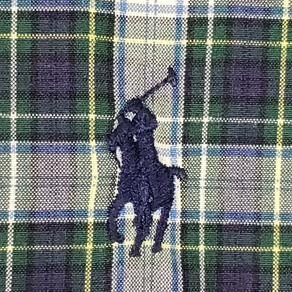 Polo Ralph Lauren Oxford Shirt Men’s Size XL Blue Green Plaid Button Down